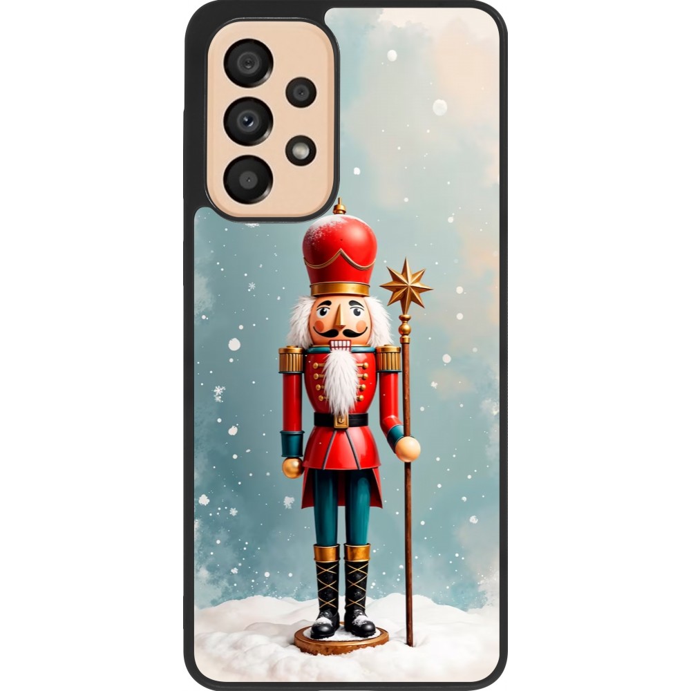 Coque Samsung Galaxy A33 5G - Silicone rigide noir Christmas 25 Nutcracker Snow