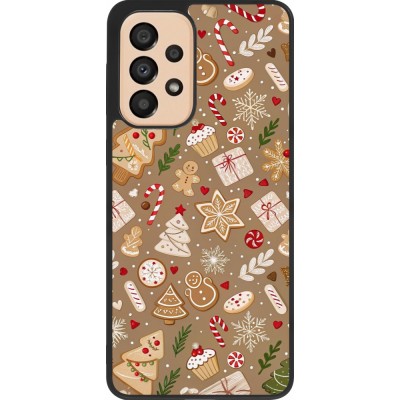 Coque Samsung Galaxy A33 5G - Silicone rigide noir Christmas 25 Pattern Ginger Cookie