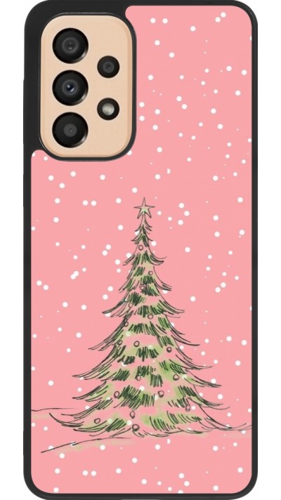 Coque Samsung Galaxy A33 5G - Silicone rigide noir Christmas 25 Pink Tree