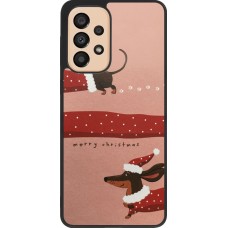 Samsung Galaxy A33 5G Case Hülle - Silikon schwarz Christmas 25 Teckel Merry Xmas