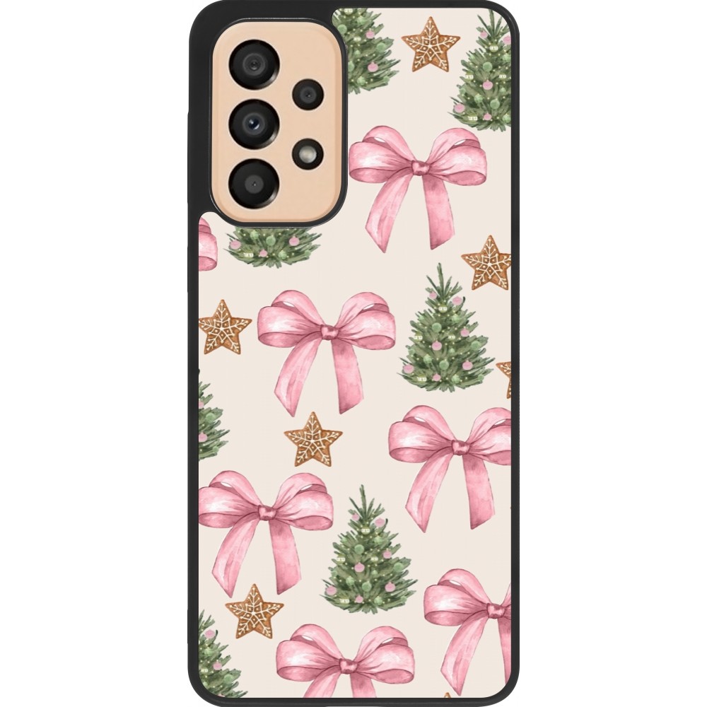 Coque Samsung Galaxy A33 5G - Silicone rigide noir Christmas 25 Vintage Ribbons