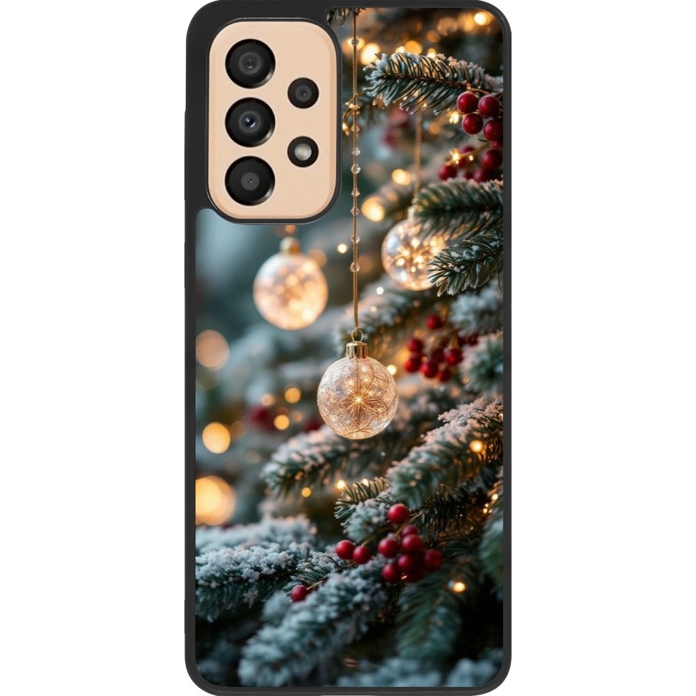 Samsung Galaxy A33 5G Case Hülle - Silikon schwarz Christmas 25 Xmas Decorated Tree