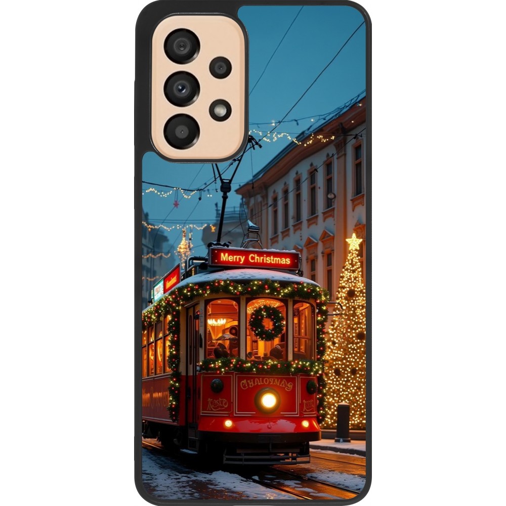 Coque Samsung Galaxy A33 5G - Silicone rigide noir Christmas 25 Xmas Train