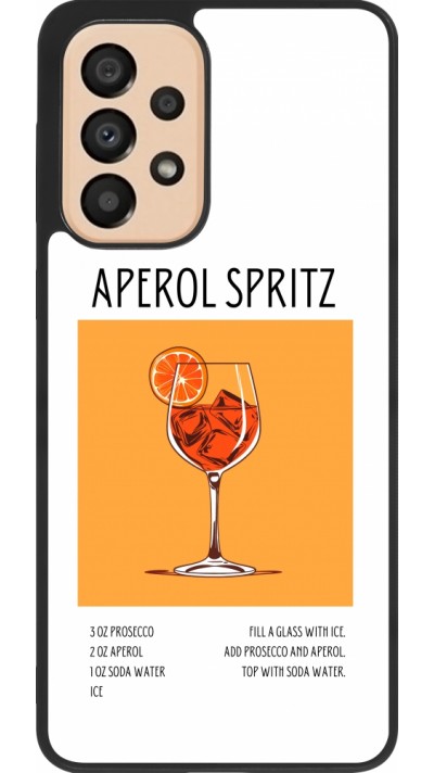 Coque Samsung Galaxy A33 5G - Silicone rigide noir Cocktail recette Aperol Spritz