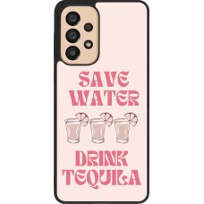 Samsung Galaxy A33 5G Case Hülle - Silikon schwarz Cocktail Save Water Drink Tequila