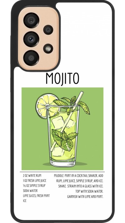 Coque Samsung Galaxy A33 5G - Silicone rigide noir Cocktail recette Mojito