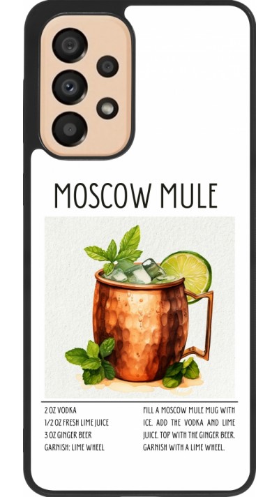 Coque Samsung Galaxy A33 5G - Silicone rigide noir Cocktail recette Moscow Mule