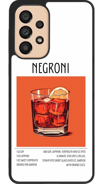 Samsung Galaxy A33 5G Case Hülle - Silikon schwarz Cocktail Rezept Negroni