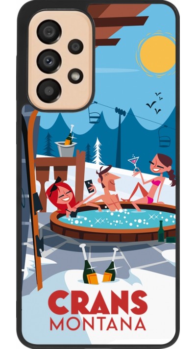 Samsung Galaxy A33 5G Case Hülle - Silikon schwarz Crans-Montana Mountain Jacuzzi