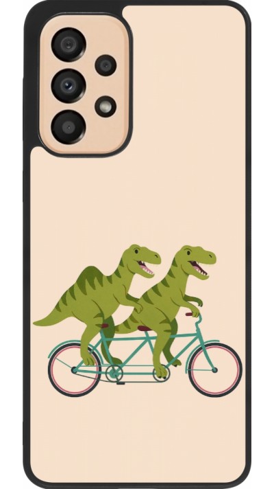 Coque Samsung Galaxy A33 5G - Silicone rigide noir Dinosaurs on bikes 2026