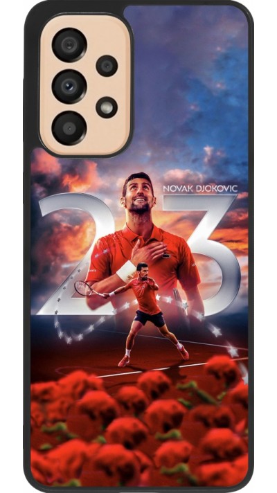 Coque Samsung Galaxy A33 5G - Silicone rigide noir Djokovic 23 Grand Slam