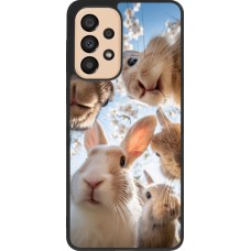 Coque Samsung Galaxy A33 5G - Silicone rigide noir Easter 2026 Rabbits