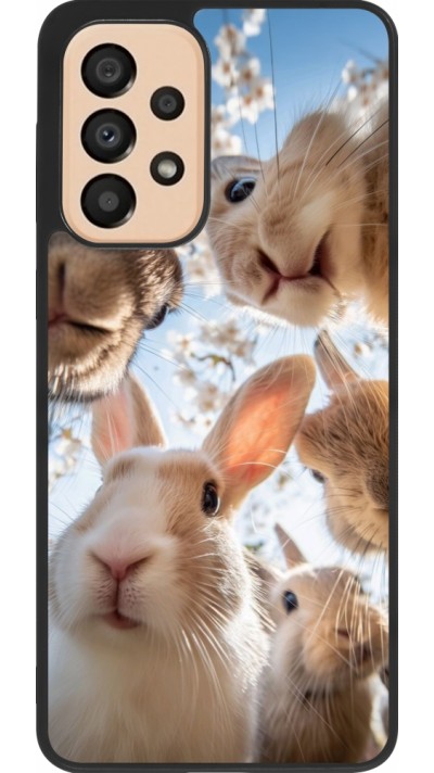 Coque Samsung Galaxy A33 5G - Silicone rigide noir Easter 2026 Rabbits