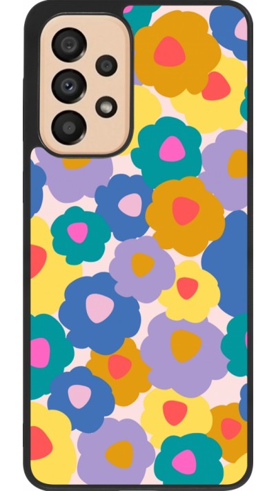 Coque Samsung Galaxy A33 5G - Silicone rigide noir Easter 2024 flower power