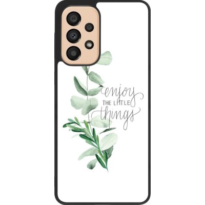 Hülle Samsung Galaxy A33 5G - Silikon schwarz Enjoy the little things