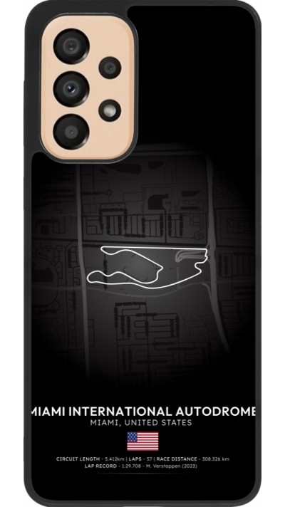 Coque Samsung Galaxy A33 5G - Silicone rigide noir F1 Track 2025 Miami