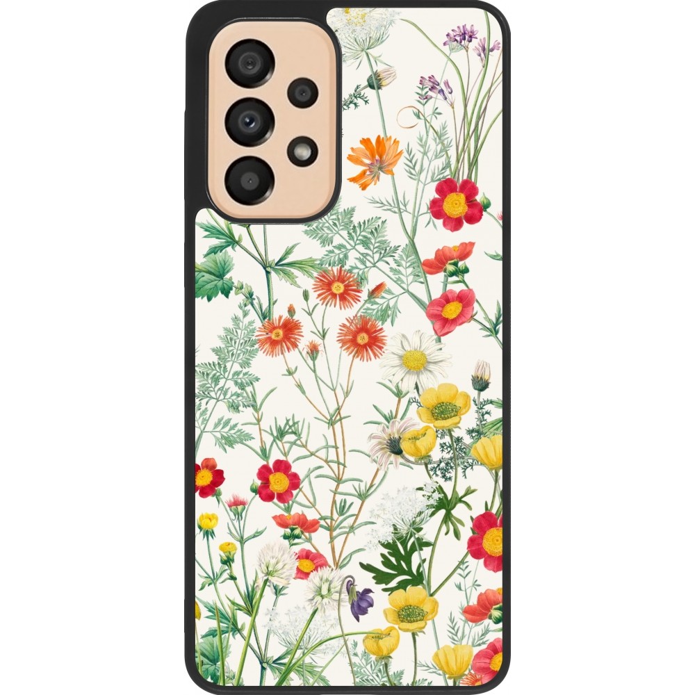Samsung Galaxy A33 5G Case Hülle - Silikon schwarz Flora Botanical Wildlife