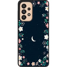 Coque Samsung Galaxy A33 5G - Silicone rigide noir Flowers space