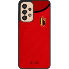 Samsung Galaxy A33 5G Case Hülle - Silikon schwarz Belgien 2022 personalisierbares Fußballtrikot