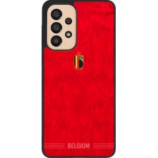 Coque Samsung Galaxy A33 5G - Silicone rigide noir Maillot de football Belgique 2026 personnalisable