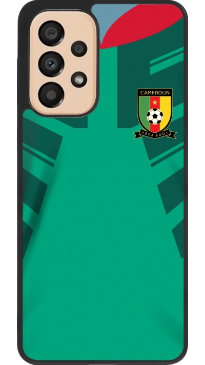 Coque Samsung Galaxy A33 5G - Silicone rigide noir Maillot de football Cameroun 2022 personnalisable