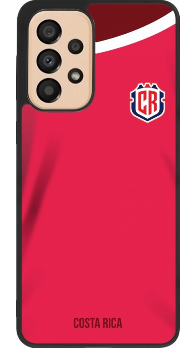 Coque Samsung Galaxy A33 5G - Silicone rigide noir Maillot de football Costa Rica 2022 personnalisable