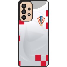 Samsung Galaxy A33 5G Case Hülle - Silikon schwarz Kroatien 2022 personalisierbares Fussballtrikot