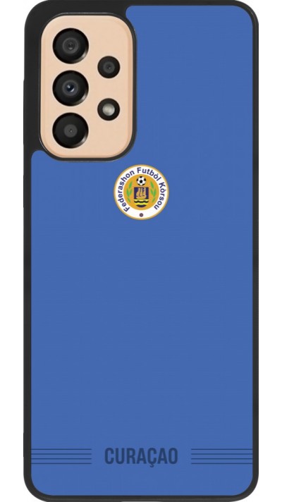 Samsung Galaxy A33 5G Case Hülle - Silikon schwarz Curaçao 2026 personalisierbares Fussballtrikot