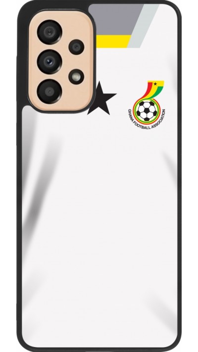 Coque Samsung Galaxy A33 5G - Silicone rigide noir Maillot de football Ghana 2022 personnalisable