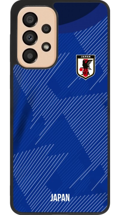 Coque Samsung Galaxy A33 5G - Silicone rigide noir Maillot de football Japon 2022 personnalisable