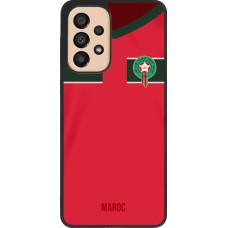 Samsung Galaxy A33 5G Case Hülle - Silikon schwarz Marokko 2022 personalisierbares Fussballtrikot