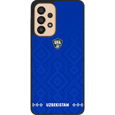 Coque Samsung Galaxy A33 5G - Silicone rigide noir Maillot de football Ouzbékistan 2026 personnalisable