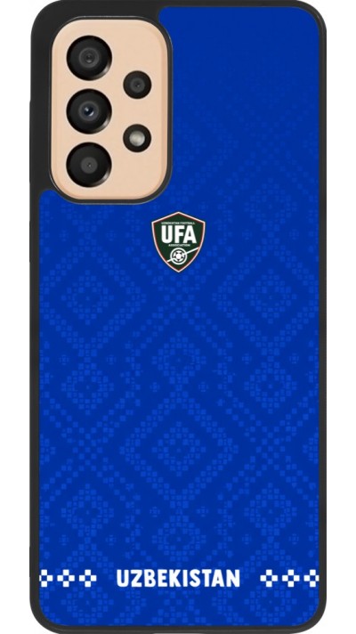 Samsung Galaxy A33 5G Case Hülle - Silikon schwarz Usbekistan 2026 personalisierbares Fussballtrikot