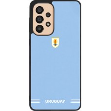 Samsung Galaxy A33 5G Case Hülle - Silikon schwarz Uruguay 2026 personalisierbares Fussballtrikot