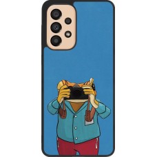 Samsung Galaxy A33 5G Case Hülle - Silikon schwarz Frog with camera DTMF