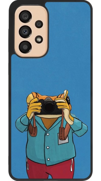 Samsung Galaxy A33 5G Case Hülle - Silikon schwarz Frog with camera DTMF