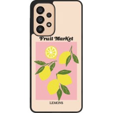 Coque Samsung Galaxy A33 5G - Silicone rigide noir Fruit market lemons 2026