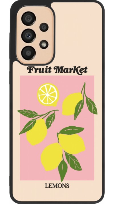 Coque Samsung Galaxy A33 5G - Silicone rigide noir Fruit market lemons 2026