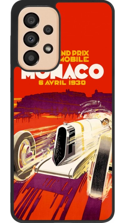 Coque Samsung Galaxy A33 5G - Silicone rigide noir Grand Prix Monaco 1930