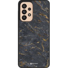 Coque Samsung Galaxy A33 5G - Silicone rigide noir Grey Gold Marble