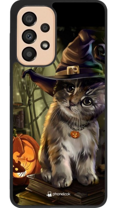 Hülle Samsung Galaxy A33 5G - Silikon schwarz Halloween 21 Witch cat