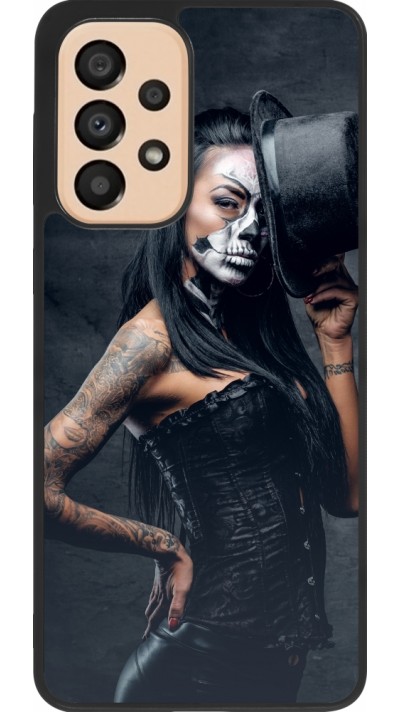 Coque Samsung Galaxy A33 5G - Silicone rigide noir Halloween 22 Tattooed Girl
