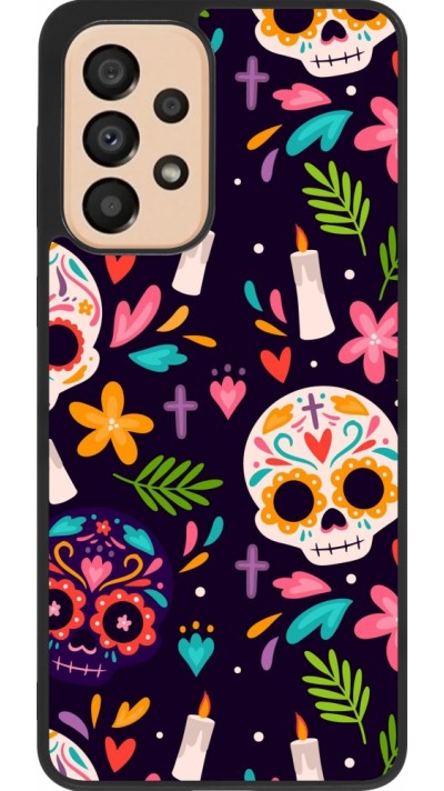 Coque Samsung Galaxy A33 5G - Silicone rigide noir Halloween 2023 mexican style