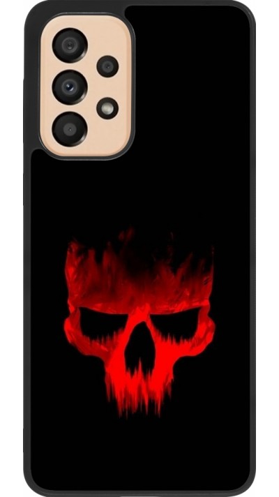 Samsung Galaxy A33 5G Case Hülle - Silikon schwarz Halloween 2023 scary skull Samsung Galaxy A33 5G Case Hülle - Silikon schwarz Halloween 2023 scary skull