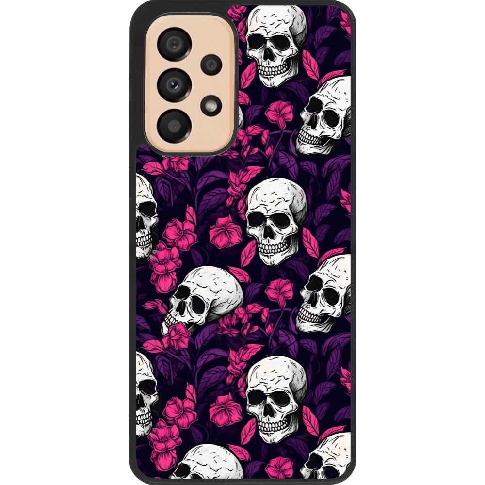 Samsung Galaxy A33 5G Case Hülle - Silikon schwarz Halloween 2024 romantic skulls