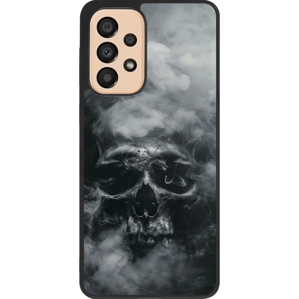 Samsung Galaxy A33 5G Case Hülle - Silikon schwarz Halloween 2024 smoky skull