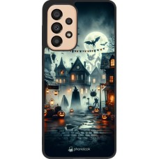 Samsung Galaxy A33 5G Case Hülle - Silikon schwarz Halloween Spukstadt