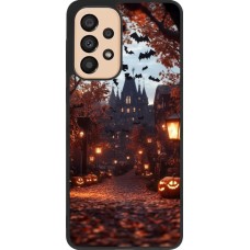 Coque Samsung Galaxy A33 5G - Silicone rigide noir Halloween 2025 Haunted house