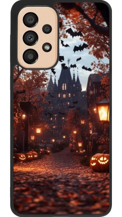 Coque Samsung Galaxy A33 5G - Silicone rigide noir Halloween 2025 Haunted house