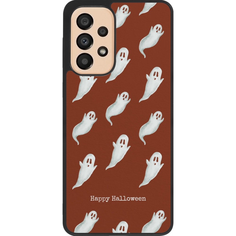 Coque Samsung Galaxy A33 5G - Silicone rigide noir Halloween 2025 Pattern of ghosts